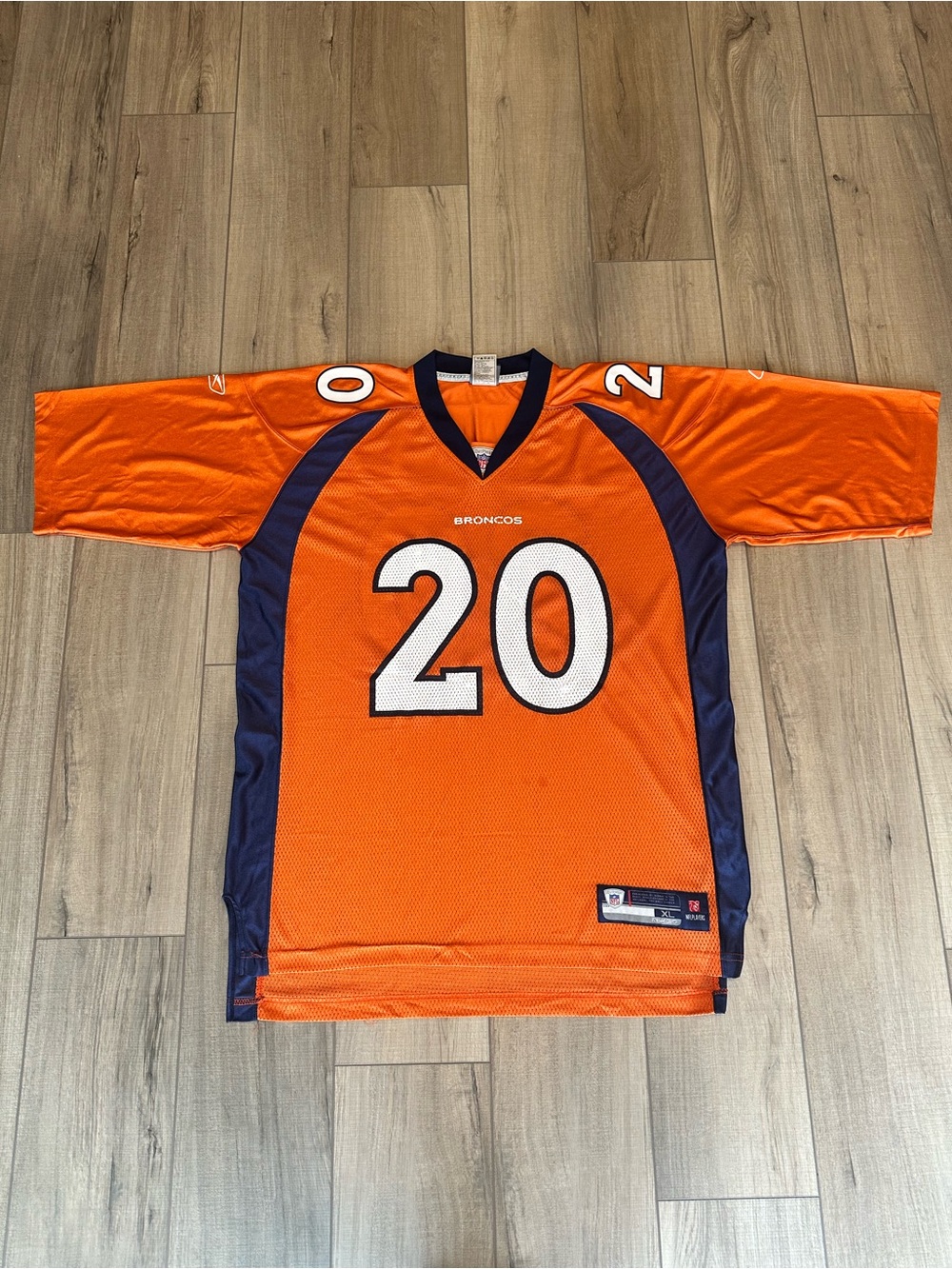 Reebok Brian Dawkins Broncos Men's Orange #20 Football Jersey